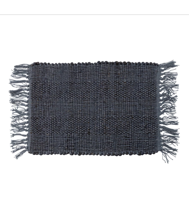 Creative Co-Op Woven Jute & Cotton Placemat w/ Fringe