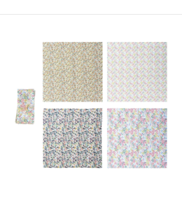 Creative Co-Op Cotton Printed Napkins with Ditsy Floral Pattern- Set of 4