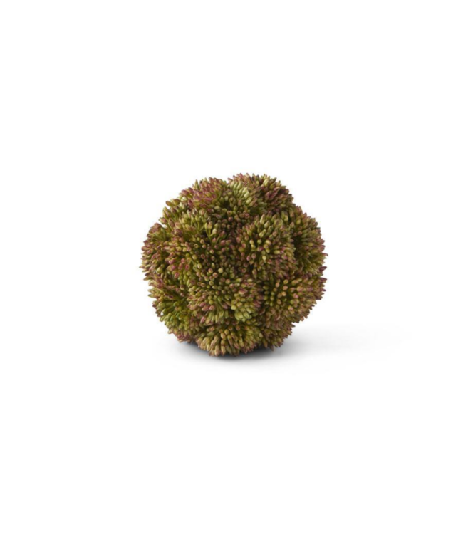 K&K Interiors 4 Inch Dark Green Sedum Ball