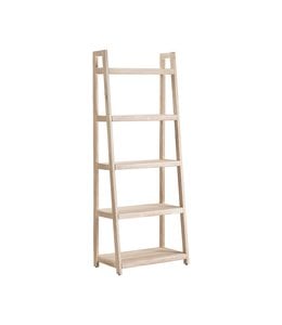 Crestview Collection Bengal Manor Acacia Wood White Wash Angled Etagere