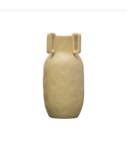 Bloomingville Stoneware Vase, Sand Finish, Cream Color