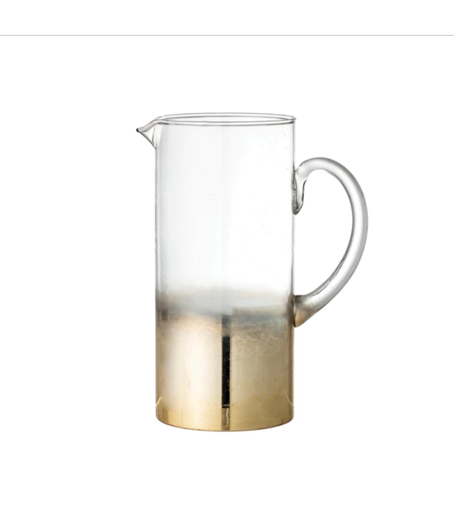 Bloomingville Glass Pitcher , Gold Ombre