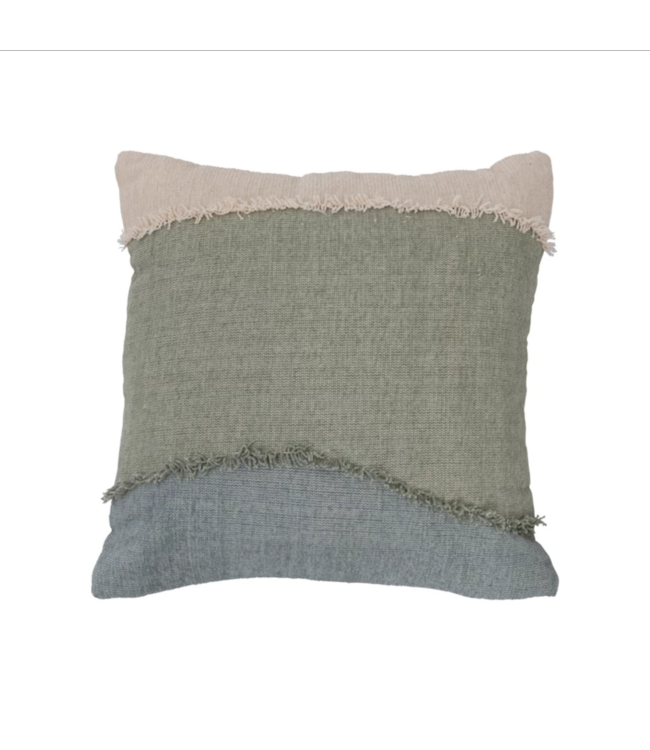 Creative Co-Op Shoreline Cotton Applique Pillow