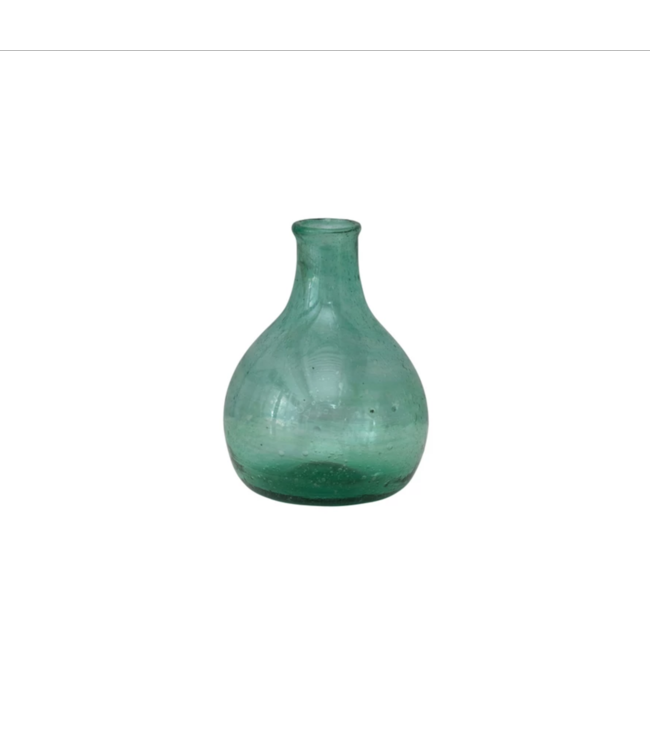 Creative Co-Op Hand-Blown Glass Vase, Small Teal