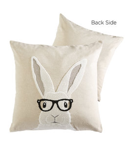 RAZ Imports Rabbit With Glasses Pillow