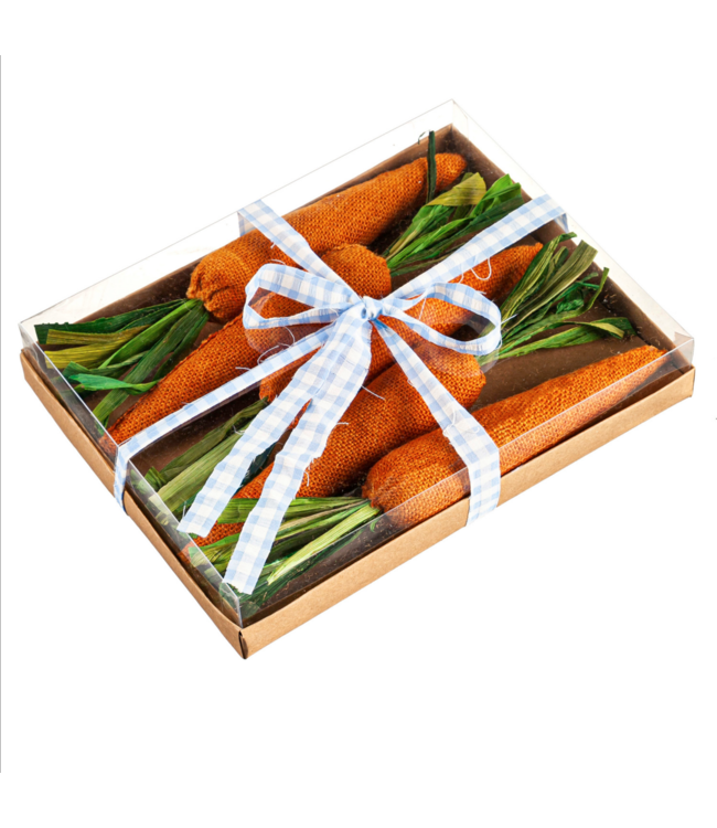 Evergreen Carrot Artificial Table Décor in Gift Box, Set of 5