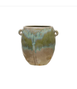 Creative Co-Op Stoneware Crock with Glaze