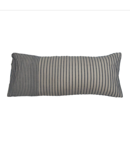 Creative Co-Op Woven Wool & Cotton Lumbar Pillow with Stripes