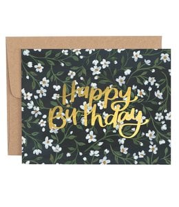 1Canoe2 Vintage Floral Birthday Card