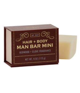 San Francisco Soap Co Man Bar Mini Hair & Body - Redwood & Clove
