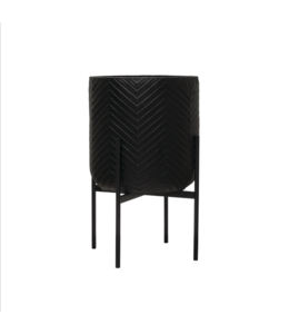 Bloomingville Black Metal Planters with Stand