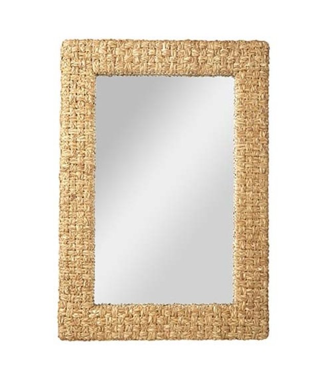 RAZ Imports 33" Framed Rattan Mirrored Wall Decor