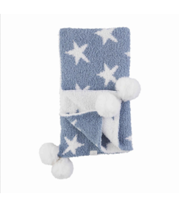 MudPie Blue Star Blanket