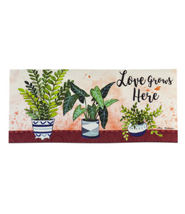 Evergreen Love Grows Here Houseplants Sassafras Switch Mat