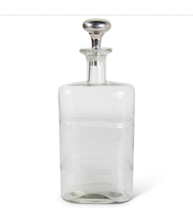 K&K Interiors 13.25 Inch Etched Glass Decanter