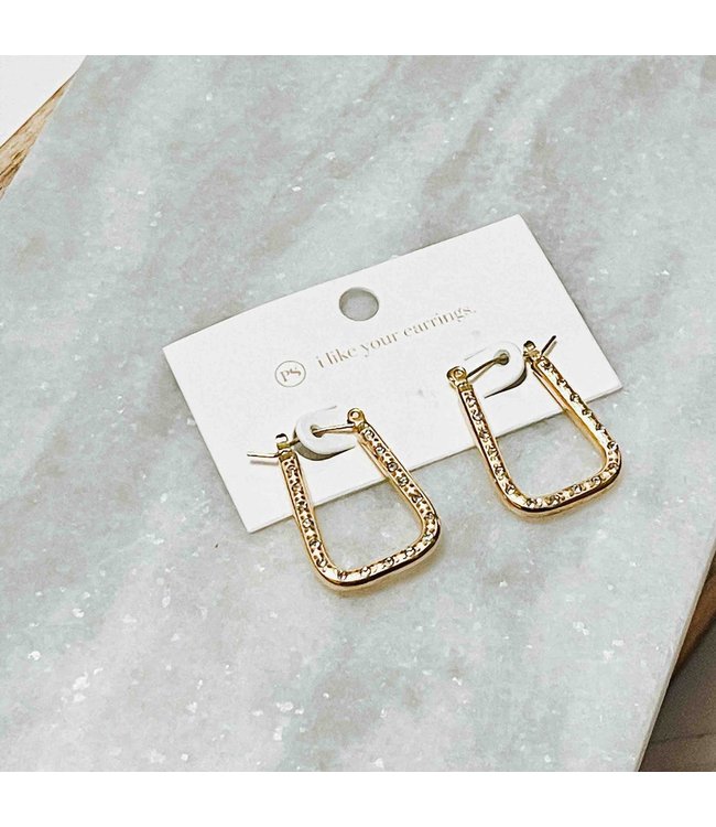 Diamond Square Hoop Earrings