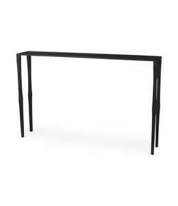 Mercana Timothy Ebony Black Iron Console Table