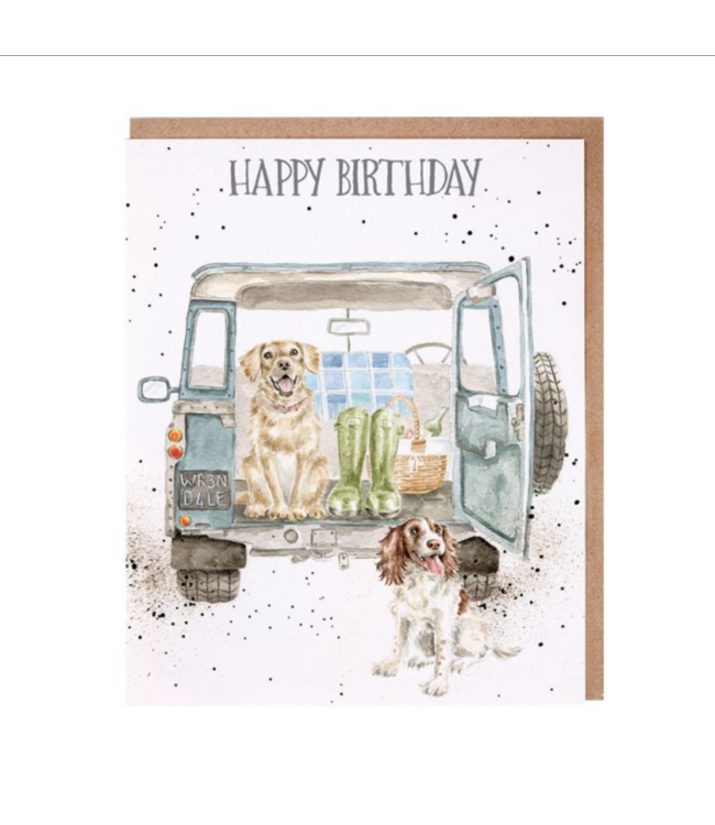 Wrendale Designs 'Barking Birthday' Labrador & Spaniel Birthday Card