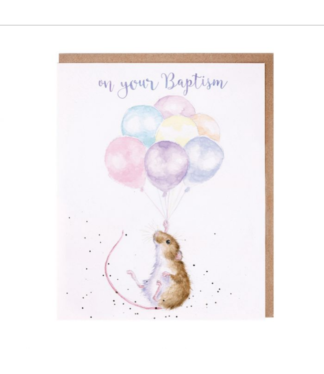 Wrendale Designs 'Hold on Tight' Baptism Card