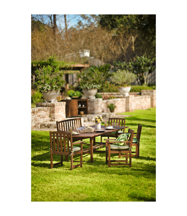 Lancaster Outdoor Furniture Collection Eucalyptus Wood Extension Table
