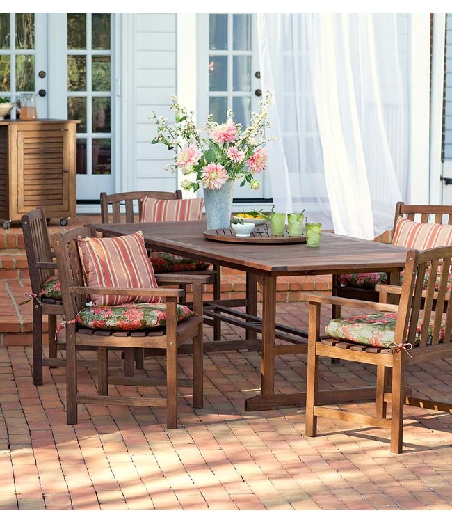 Plow & Hearth Lancaster Outdoor Furniture Collection Eucalyptus Wood Extension Table