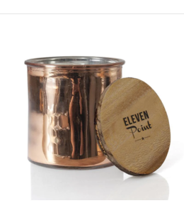 Eleven Point Compass Rock Star Candle in Rose Copper