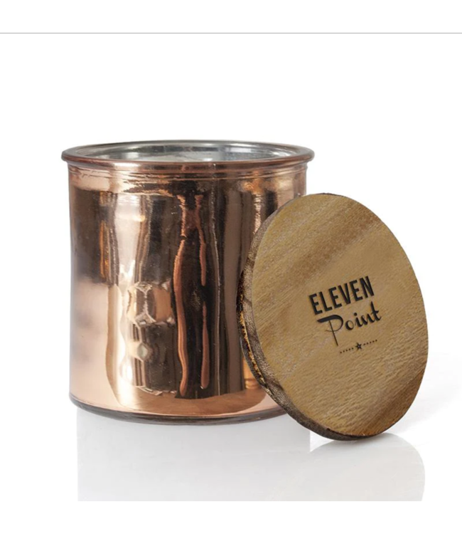Eleven Point Campfire Coffee Rock Star Candle in Rose Copper