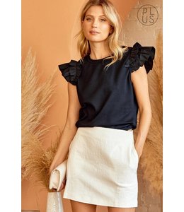 Andree Knit Ruffle Top