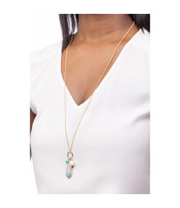 Charm Necklace - Aqua