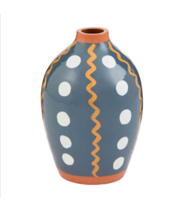 MudPie Floral Dot Vase- Small