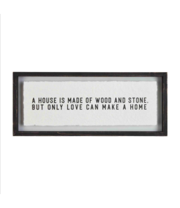 MudPie House Is Made Black Glass Plaque