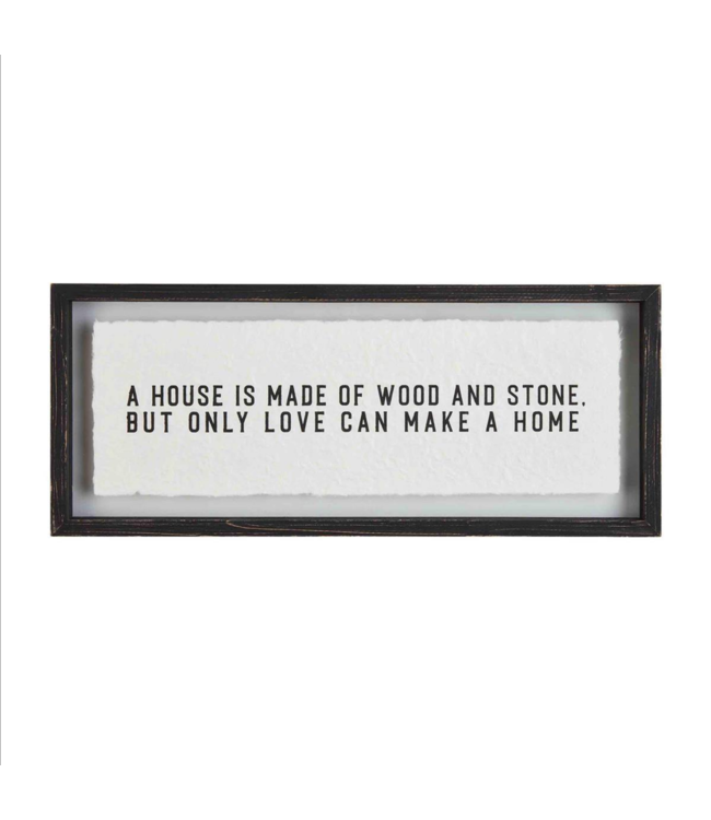 MudPie House Is Made Black Glass Plaque