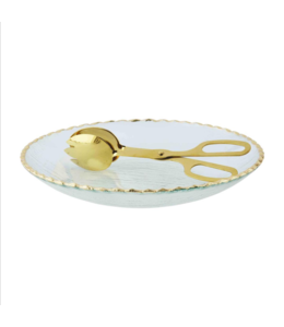 MudPie Gold Edge Serving Bowl Set