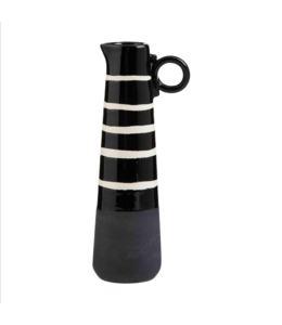 MudPie Black/White Bud Vase- Large