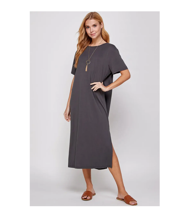 See And Be Seen Grey Maxi Dress
