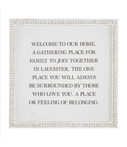 MudPie Welcome Bead Plaque