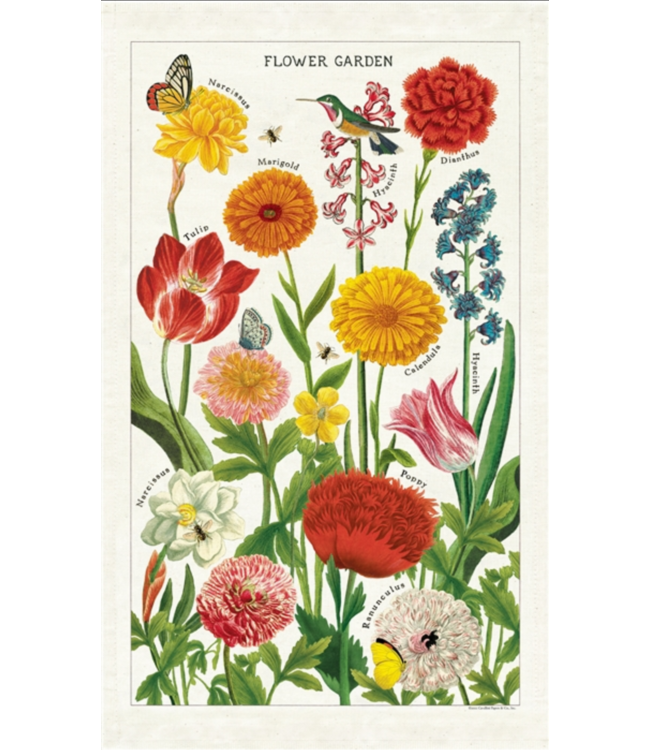 Cavallini & Co. Flower Garden Tea Towel