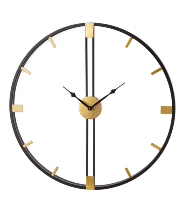 Ganz Gunmetal & Gold Mod Wall Clock