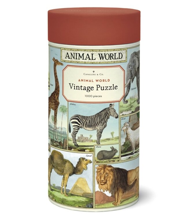 Cavallini & Co. Animal World 1,000 Piece Puzzle