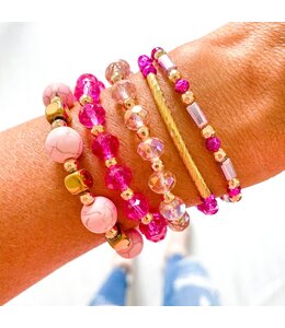 Pink Flamingo Bracelet Stack