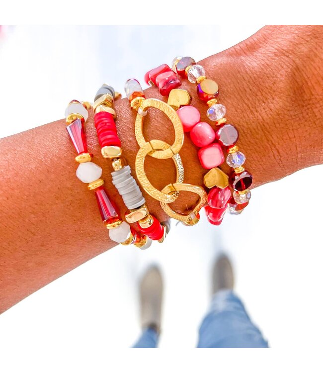 Red Watermelon Bracelet Stack