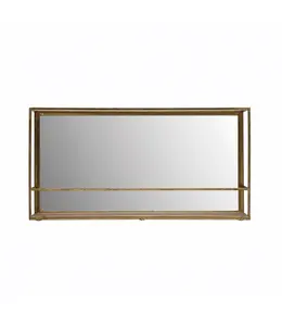 Bloomingville Metal and MDF Wall Shelf with Mirror