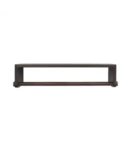 Creative Co-Op Mango Wood Wall Shelf with Rod, Espresso Finish