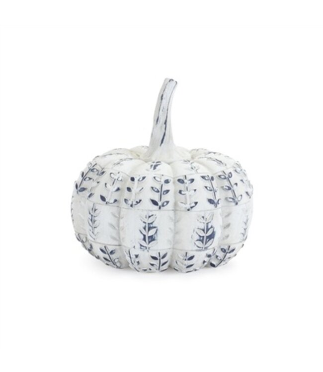 Blue & White Pumpkin- Medium