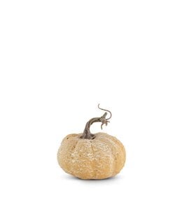 K&K Interiors Yellow Whitewashed Textured Pumpkin