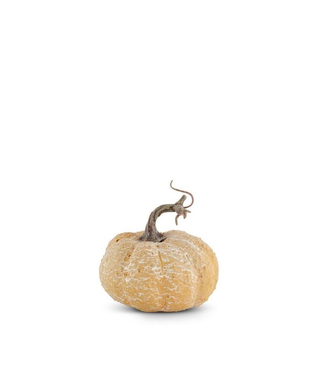 K&K Interiors Yellow Whitewashed Textured Pumpkin