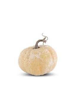 K&K Interiors Yellow Whitewashed Textured Pumpkin