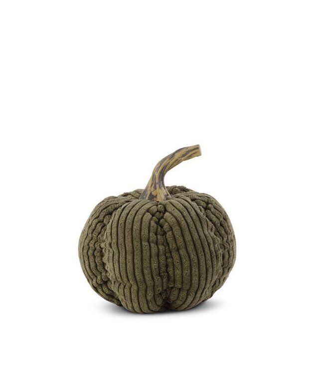 K&K Interiors Khaki Green Corduroy Pumpkin