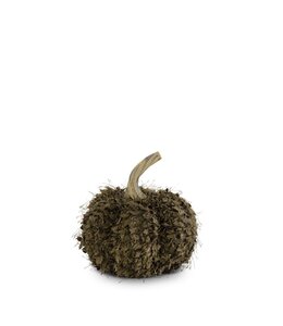 K&K Interiors Khaki Green Fringe Pumpkin