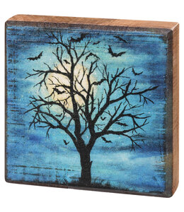 Primitives By Kathy Block Sign - Haunted Tree